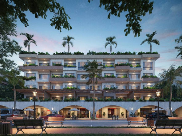 Proyecto de apartamentos en Downtown Punta Cana con Locales Comerciales