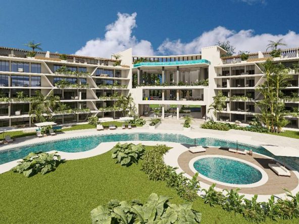 Apartamentos amueblados rodeados por campo de golf en Punta Cana
