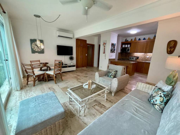 Apartamento COMPLETAMENTE AMUEBLADO en Primera línea de Playa Laguna entre Sosúa y Cabarete